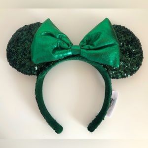Emerald Green Sequins Disney Parks Ears Headband